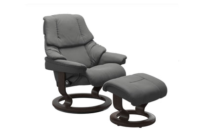 Stressless Classic Reno Leather Chair & Stool Stressless