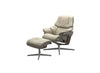 Stressless Reno Cross Base Leather Chair and Stool