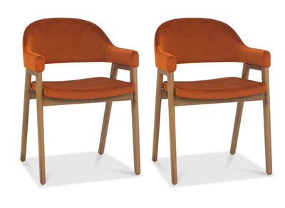 Cambridge Dining Chair Rust Velvet (Pair)