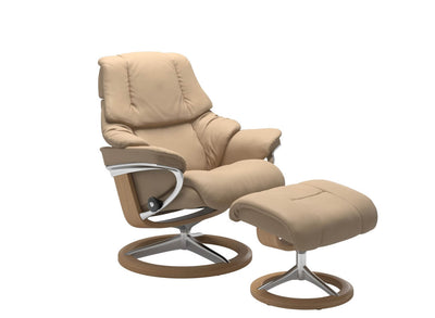 Stressless Signature Reno Leather Chair & Stool