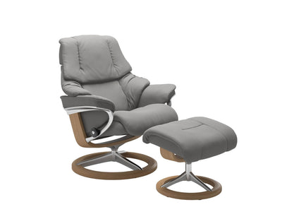 Stressless Signature Reno Leather Chair & Stool