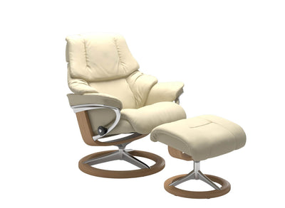 Stressless Signature Reno Leather Chair & Stool