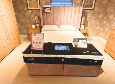 .Tempur King Size Pro Medium/Firm Divan Set and Wickham Headboard