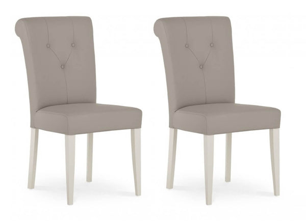 Marianne Upholstered Dining Chair Faux Leather (Pair)