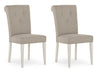 Marianne Upholstered Dining Chair Grey Fabric (Pair)
