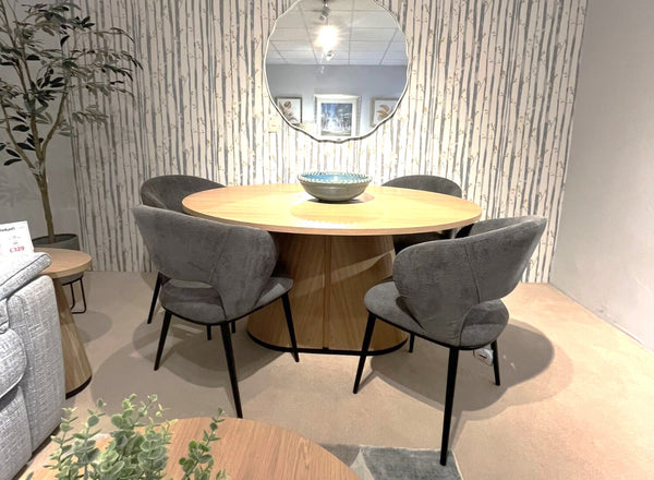 Velda Dining Table and Set of 4 Chairs