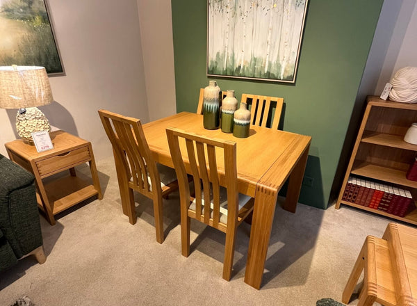 Ercol Bosco Small Extending Dining Table and Set of 4 Chairs