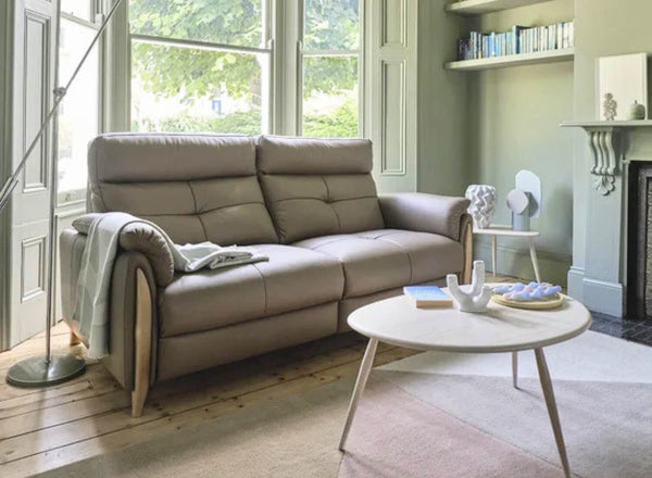 Ercol Mondello Leather Power Recliner Medium Sofa