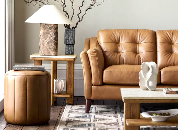 Atlas Leather 2 Seater Sofa