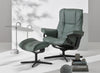 Stressless Mayfair Cross Base Leather Chair and Stool