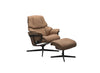 Stressless Reno Cross Base Leather Chair and Stool