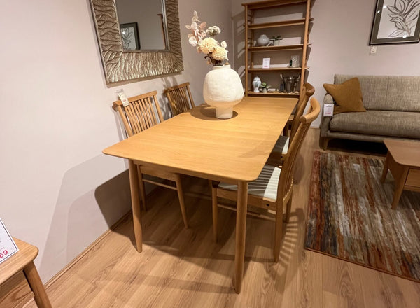 Ercol Teramo Medium Extending Dining Table and Set of 4 Chairs