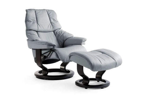 Stressless Classic Reno Leather Chair & Stool Stressless