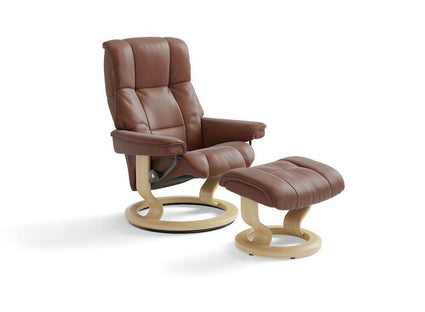 Stressless Classic Mayfair Leather Chair & Stool Stressless