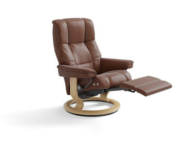 Stressless Power Mayfair Leather Chair & Stool Stressless