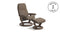 Small Stressless Consul Classic Leather Chair & Stool Stressless